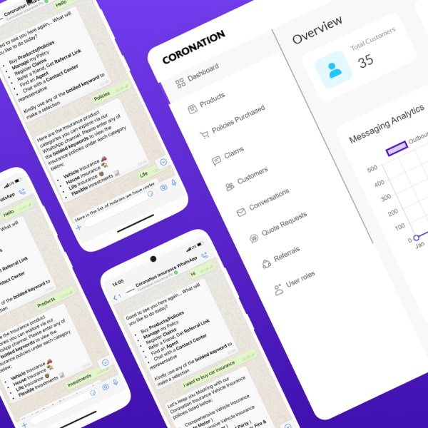 Coronation insurance AI Chatbot WhatsApp