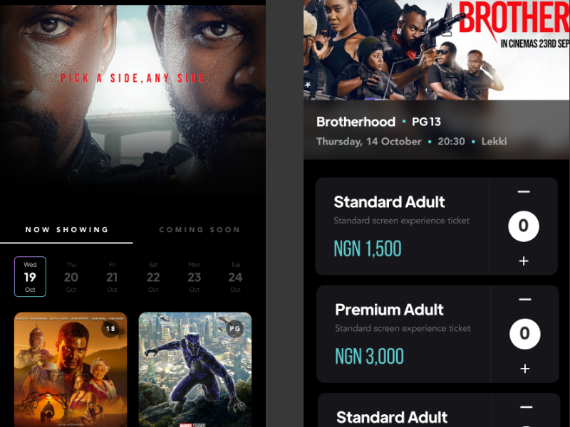 filmhouse design ui ux mobile app